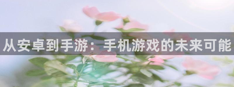 汇丰娱乐开奖预测：从安卓到手游：手机游戏的未来可能